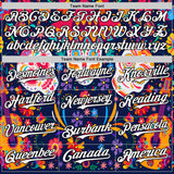 Custom Navy White-Black 3D Mexican Festival Flower Skull With Sombrero Cinco de Mayo Authentic Baseball Jersey