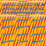 Custom Gold Navy-Fire Red 3D Esports Performance T-Shirt