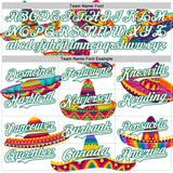 Custom White Kelly Green 3D Mexican Festival Sombrero Cinco de Mayo Authentic Baseball Jersey