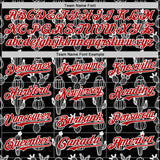 Custom Black Red-White 3D Mexican Cactus Authentic Baseball Jersey