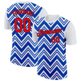 Custom White Fire Red Thunder Blue-Black 3D Esports Performance T-Shirt