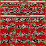 Custom Red Black-White 3D Mexican Cactus Authentic Baseball Jersey