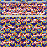 Custom Gold Dark Purple Powder Blue-Red 3D Esports Performance T-Shirt