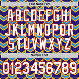 Custom Gold Dark Purple Powder Blue-Red 3D Esports Performance T-Shirt