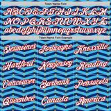 Custom Gold Sky Blue US Navy Blue-Red 3D Esports Performance T-Shirt