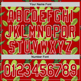 Custom Red White 3D Mexican Cactus Authentic Baseball Jersey