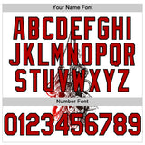 Custom White Red-Black 3D Skull Authentic Baseball Jersey