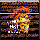 Custom Black Dark Purple-Bay Orange 3D Punk Rock Skull Authentic Baseball Jersey