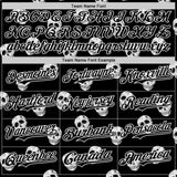 Custom Black White 3D Skull Authentic Baseball Jersey