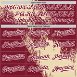 Custom Cream Crimson-White 3D Pattern Design Abstract Brush Stroke Authentic Baseball Jersey