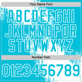 Custom White Lakes Blue 3D Pattern Design Abstract Brush Stroke Authentic Baseball Jersey