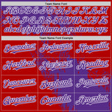 Custom Purple Red-White 3D Pattern Design Abstract Brush Stroke Authentic Baseball Jersey