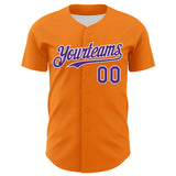 Custom Bay Orange Purple-White 3D Pattern Design Rave Psychedelic Neon Fluid Art Authentic Baseball Jersey