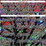 Custom Black White 3D Pattern Design Rave Psychedelic Tree Authentic Baseball Jersey