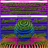 Custom Black Neon Green 3D Pattern Design Rave Psychedelic Geometry Authentic Baseball Jersey