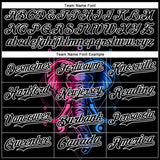 Custom Black White 3D Pattern Design Rave Psychedelic Elephant Authentic Baseball Jersey