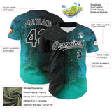 Custom Black White 3D Pattern Design Rave Psychedelic Space Galaxy Star Authentic Baseball Jersey