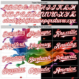 Custom Black White-Red 3D Pattern Design Liquid Splatter Authentic Baseball Jersey
