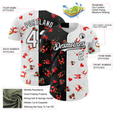 Custom Black White 3D Pattern Design Retro Pixel Arcade Game Authentic Baseball Jersey
