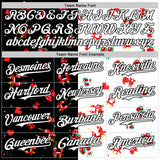 Custom Black White 3D Pattern Design Retro Pixel Arcade Game Authentic Baseball Jersey