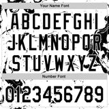 Custom White Black 3D Pattern Design Graffiti Splash Ink Authentic Baseball Jersey
