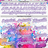 Custom White Purple 3D Pattern Design Graffiti Splash And Constellation Space Galaxy Star Authentic Baseball Jersey