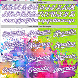 Custom Neon Green White-Purple 3D Pattern Design Graffiti Splash And Constellation Space Galaxy Star Authentic Baseball Jersey