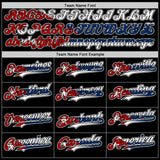 Custom Black Red White-Cuban Flag 3D Cuba Authentic Baseball Jersey