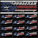 Custom Black Red White-Puerto Rican Flag 3D Puerto Rico Authentic Baseball Jersey