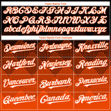 Custom Black White-Orange 3D Gradient Square Shape Authentic Baseball Jersey