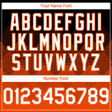 Custom Black White-Orange 3D Gradient Square Shape Authentic Baseball Jersey