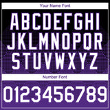 Custom Black White-Purple 3D Gradient Square Shape Authentic Baseball Jersey