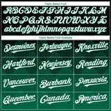 Custom Black White-Kelly Green 3D Gradient Square Shape Authentic Baseball Jersey