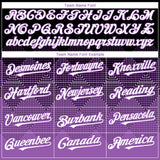Custom Black White-Medium Purple 3D Gradient Square Shape Authentic Baseball Jersey