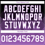 Custom Black White-Medium Purple 3D Gradient Square Shape Authentic Baseball Jersey