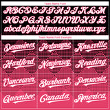 Custom Black White-Neon Pink 3D Gradient Square Shape Authentic Baseball Jersey