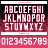 Custom Black White-Neon Pink 3D Gradient Square Shape Authentic Baseball Jersey