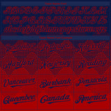 Custom Navy Red 3D Gradient Square Shape Authentic Baseball Jersey