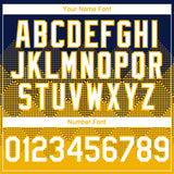 Custom Navy White-Gold 3D Gradient Square Shape Authentic Baseball Jersey