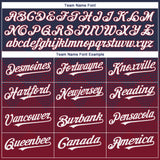 Custom Navy White-Crimson 3D Gradient Square Shape Authentic Baseball Jersey