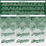 Custom Green White 3D Gradient Square Shape Authentic Baseball Jersey