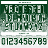 Custom Green White 3D Gradient Square Shape Authentic Baseball Jersey