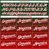 Custom Green White-Red 3D Gradient Square Shape Authentic Baseball Jersey