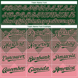 Custom Green Medium Pink 3D Gradient Square Shape Authentic Baseball Jersey