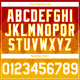 Custom Red White-Gold 3D Gradient Square Shape Authentic Baseball Jersey