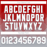 Custom Red White-Gray 3D Gradient Square Shape Authentic Baseball Jersey