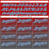 Custom Red Light Blue-Steel Gray 3D Gradient Square Shape Authentic Baseball Jersey