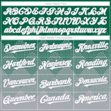 Custom Kelly Green White-Gray 3D Gradient Square Shape Authentic Baseball Jersey