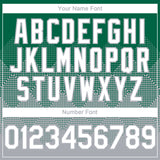 Custom Kelly Green White-Gray 3D Gradient Square Shape Authentic Baseball Jersey