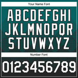 Custom Teal White-Black 3D Gradient Square Shape Authentic Baseball Jersey